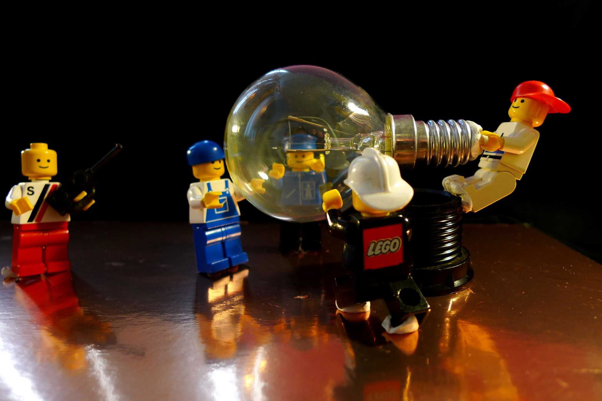 How many LEGO figures does it take to screw in a light bulb? Wait…where's the socket?