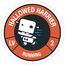 Running badge from Fitocracy