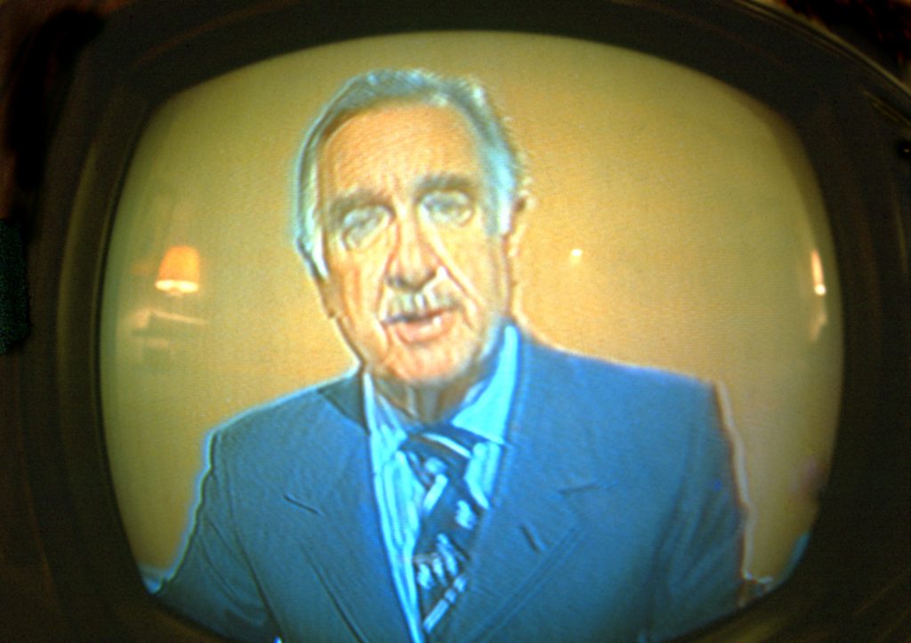 Image of Walter Cronkite on television from 1973. The good ol' days, right?