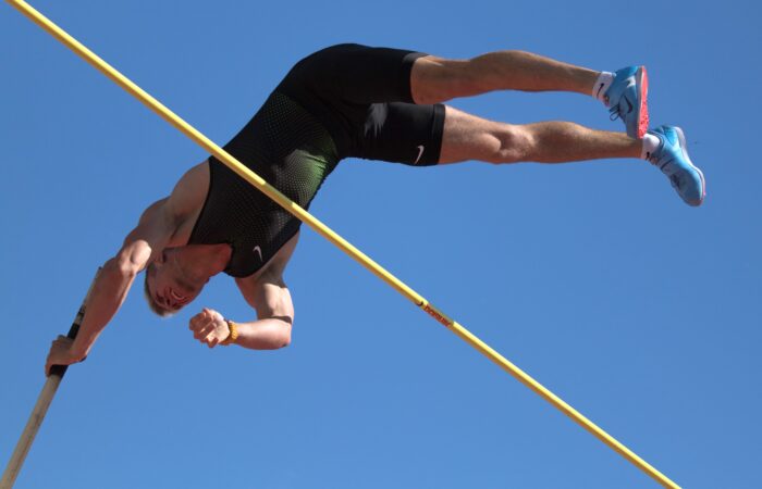 A pole-vaulter at the top of his game, as it were.