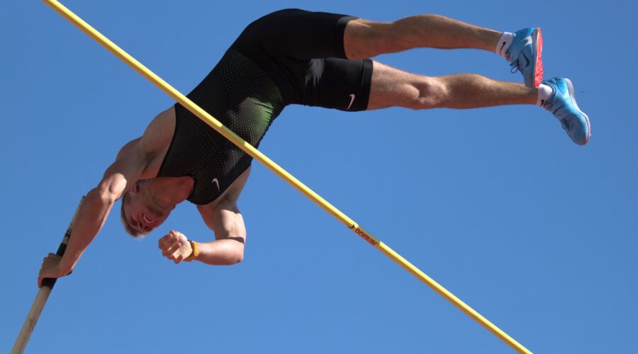 A pole-vaulter at the top of his game, as it were.