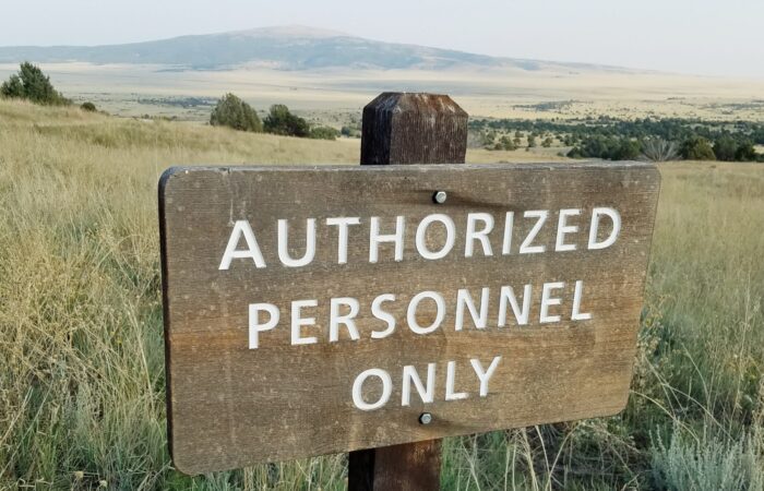 Who has the authority to go past "authorized personnel only" signs? Who gets to say?