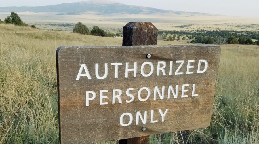 Who has the authority to go past "authorized personnel only" signs? Who gets to say?